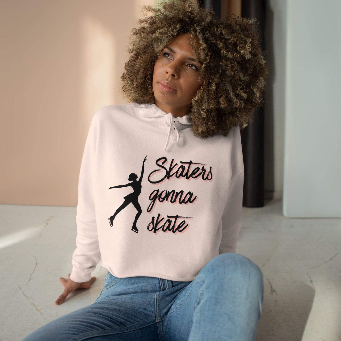 Skaters Gonna Skate Crop Hoodie