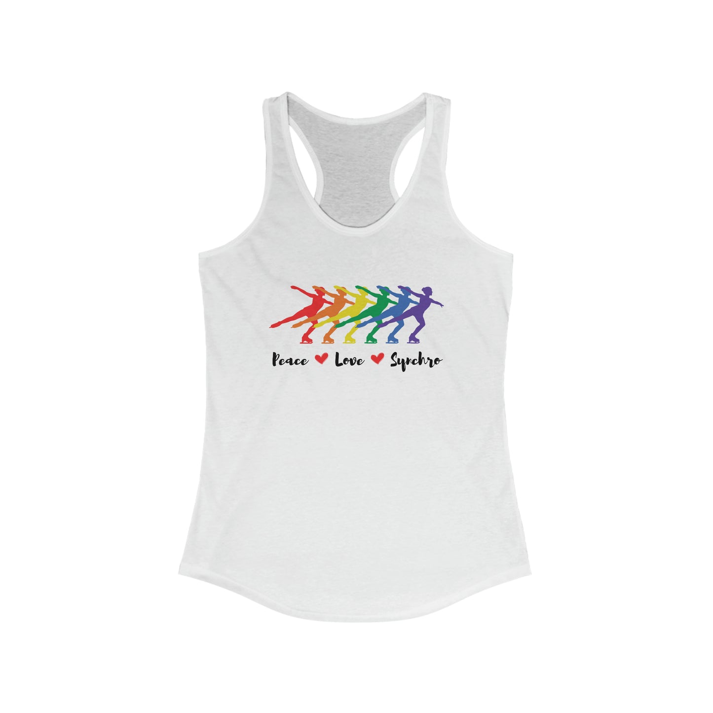 Peace, Love, Synchro Racerback Tank