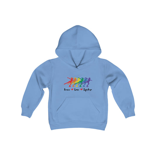 Peace, Love, Synchro Hoodie (Youth)