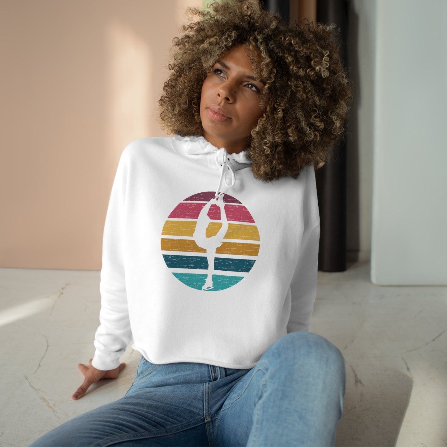 Sunset Silhouette Crop Hoodie